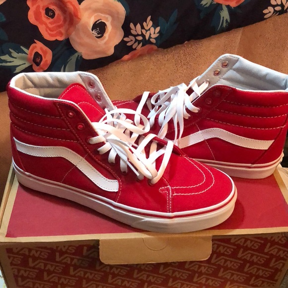 red high top vans womens